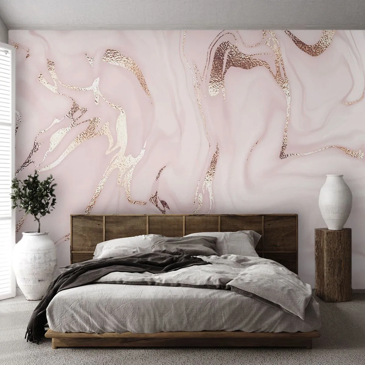 Fototapeta Premium Canvas - V růžovém šílenství - Abstrakce, Kus, Moderní umění - 250x175 cm