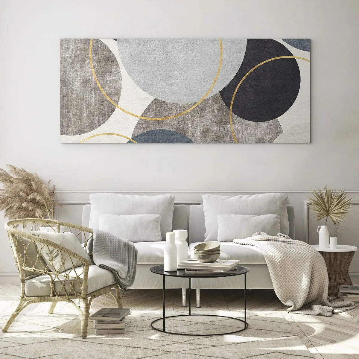 Obraz na skle - Kruh za kruhem - 160x50 cm
