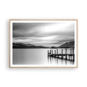 Plakát v rámu světlý dub - Jemnost a síla - 100x70 cm