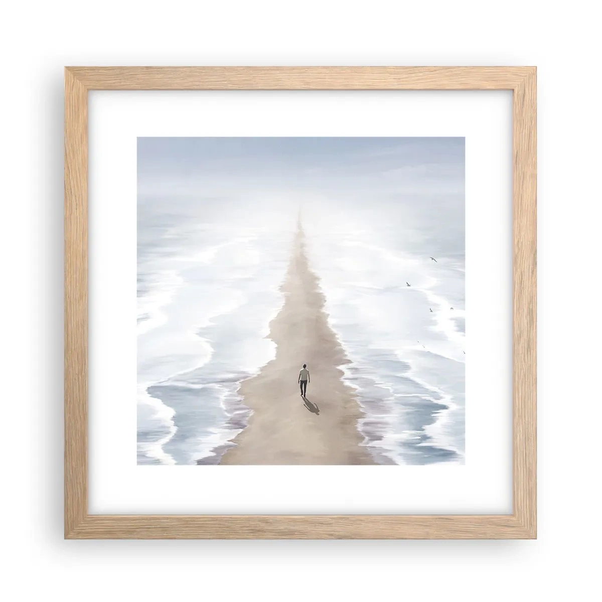 Plakát v rámu světlý dub - Světlá budoucnost - 30x30 cm