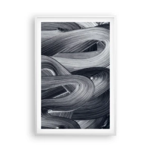 Plakát v bílém rámu - Plynulost reality - 61x91 cm