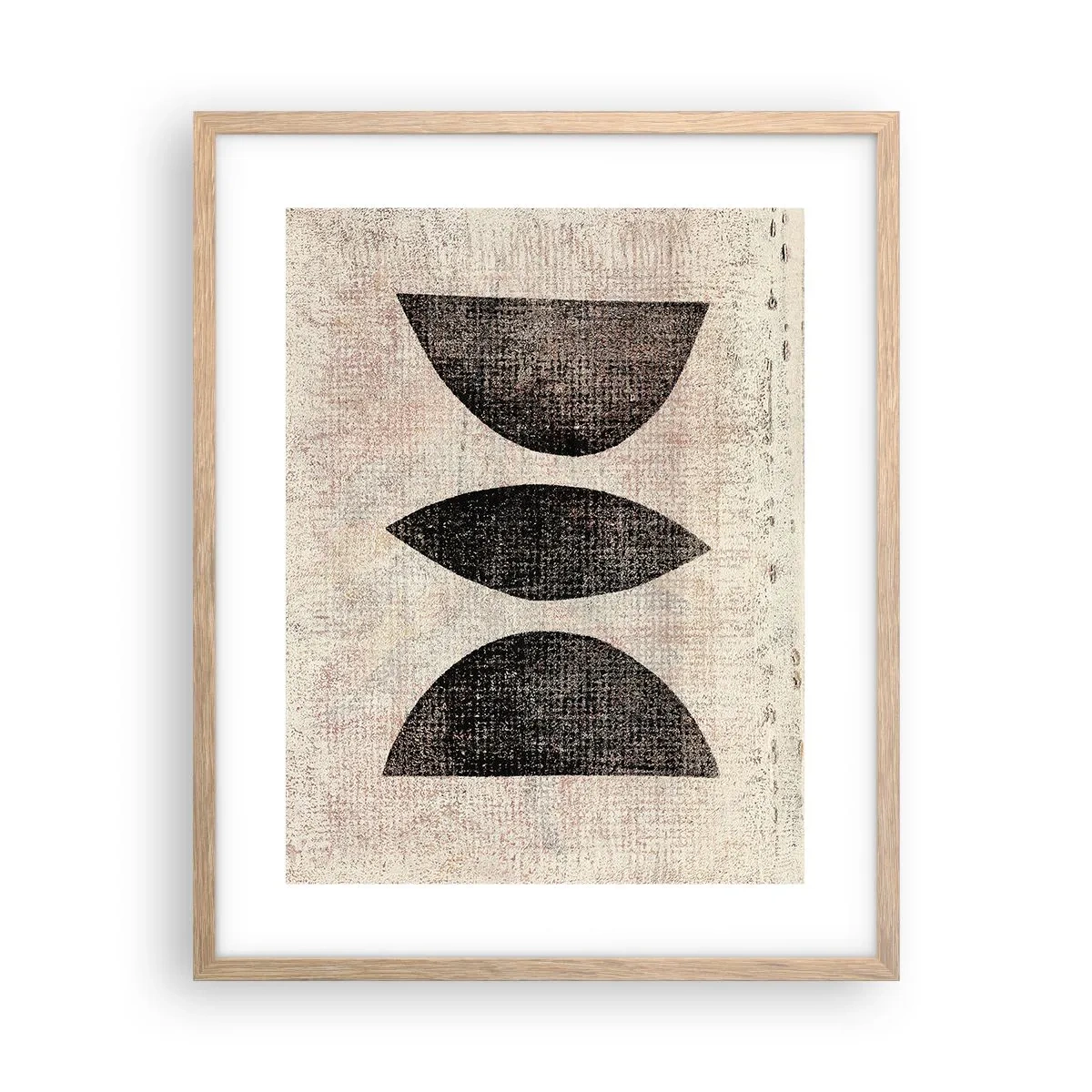 Plakát v rámu světlý dub - Etnická abstrakce - 40x50 cm