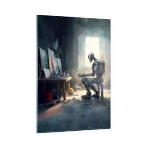 Obraz na skle - Akt stvoření - 50x70 cm