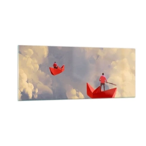 Obraz na skle - Výprava snílků - 100x40 cm