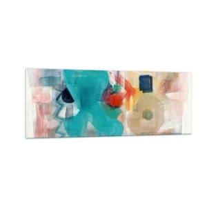 Obraz na skle - Barevná hra - 140x50 cm