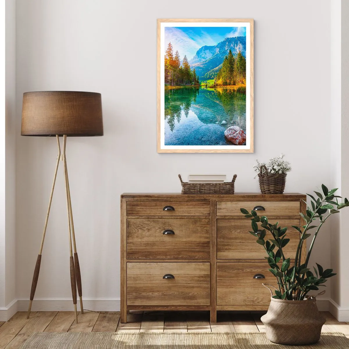 Plakát v rámu světlý dub - Něžnost podzimu - 70x100 cm