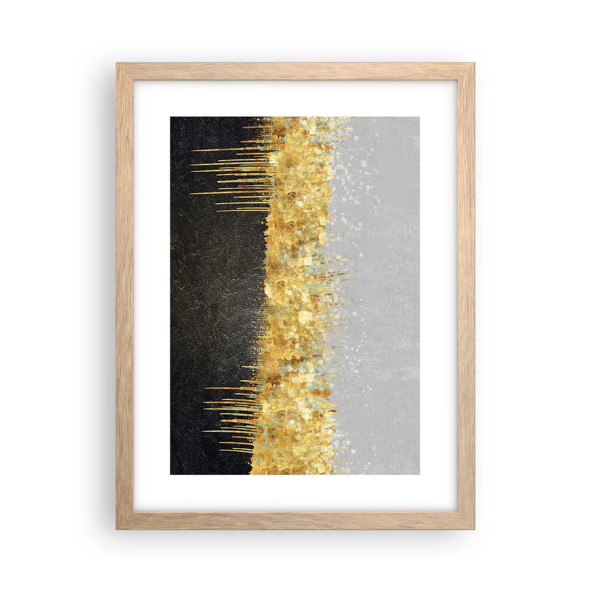 Plakát v rámu světlý dub - Dovnitř a vzhůru - 30x40 cm