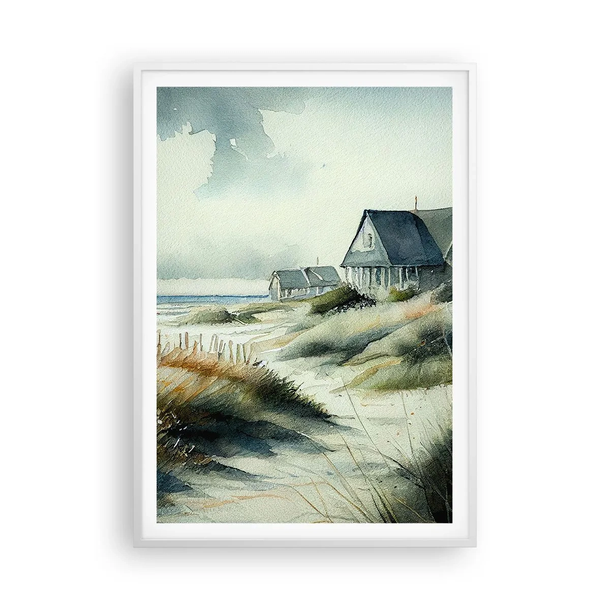 Plakát v bílém rámu - Daleko od shonu - 70x100 cm