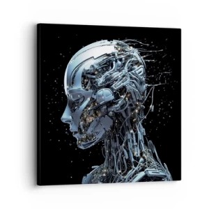 Obraz na plátně - Technologie je žena - 30x30 cm