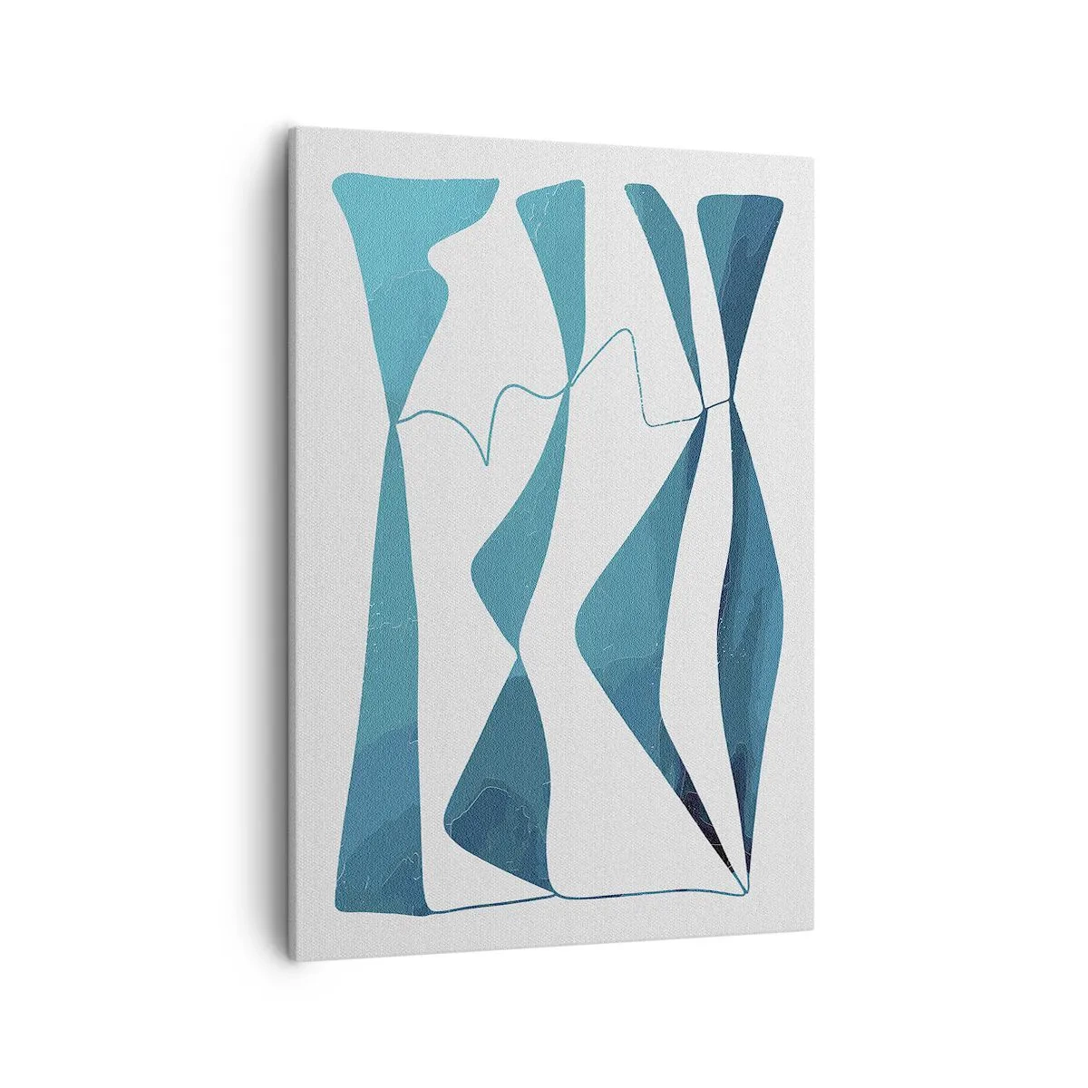 Obraz na plátně - Abstrakce: tyrkysový vztah - 50x70 cm