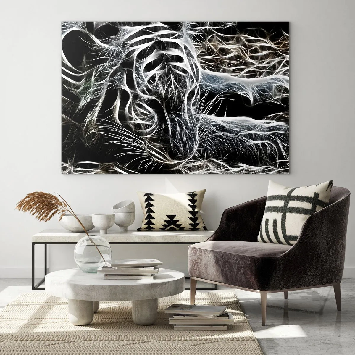 Obraz na skle - Studie kočičí lehkosti - 120x80 cm
