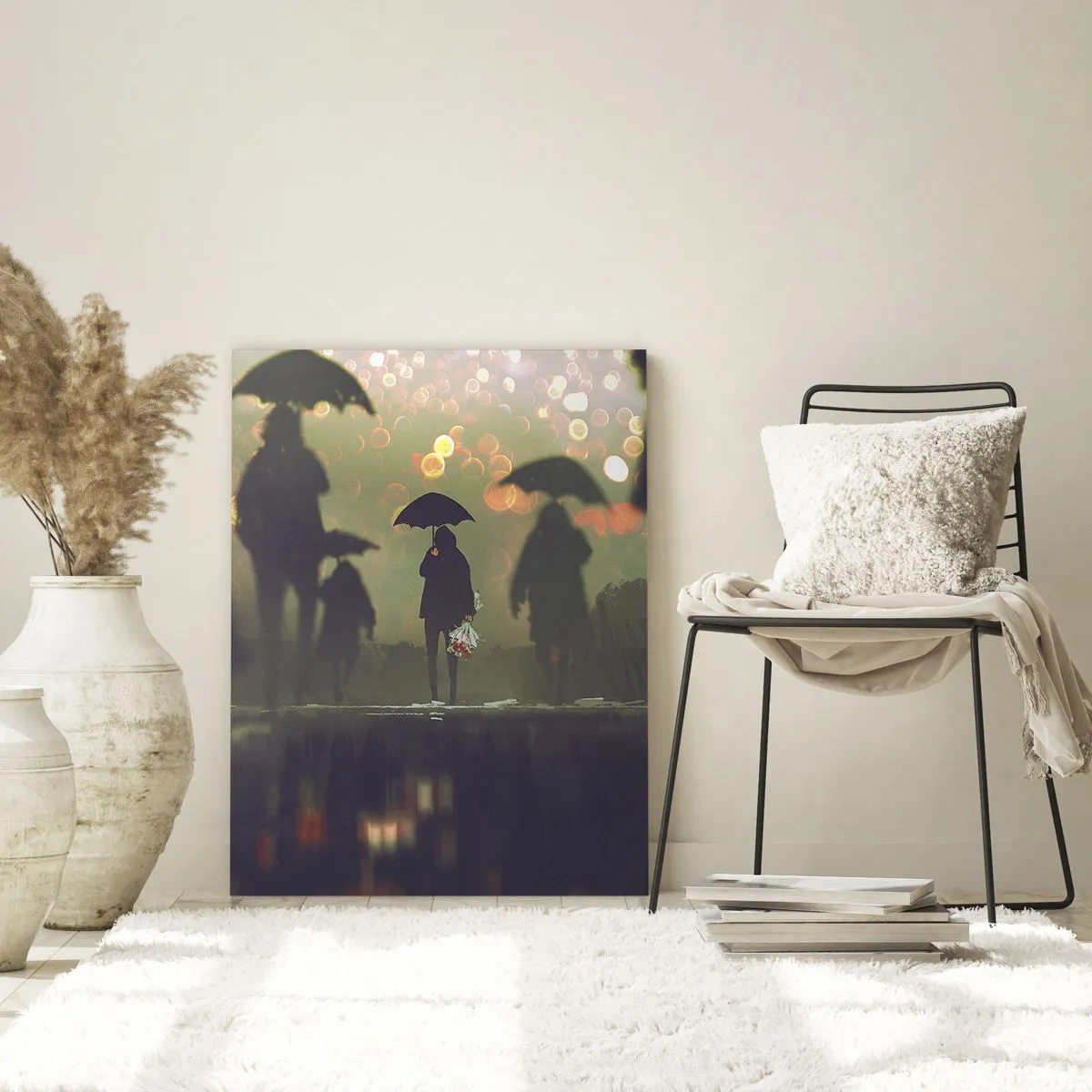 Obraz na skle - Z perspektivy kapky deště - 50x70 cm