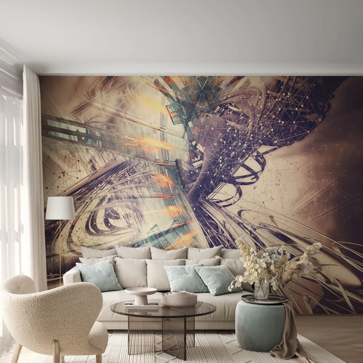 Fototapeta Samolepicí Deluxe Sticker - Ve velkém spěchu - Abstrakce, Kus, Grafika - 250x175 cm