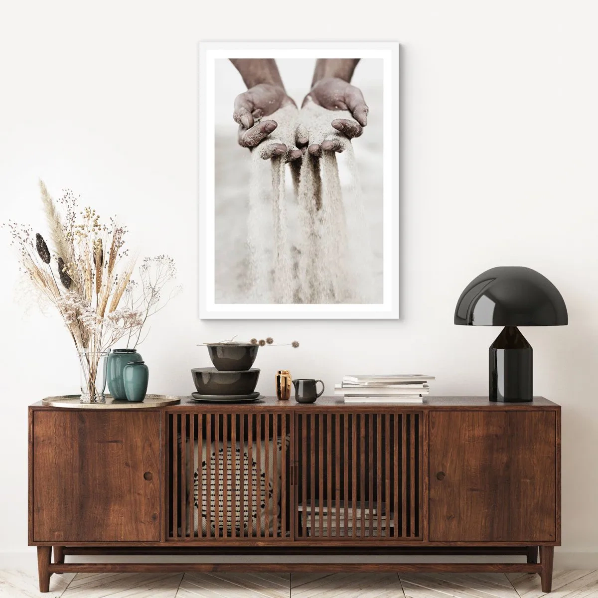 Plakát v bílém rámu - Těmahle rukama… - 61x91 cm