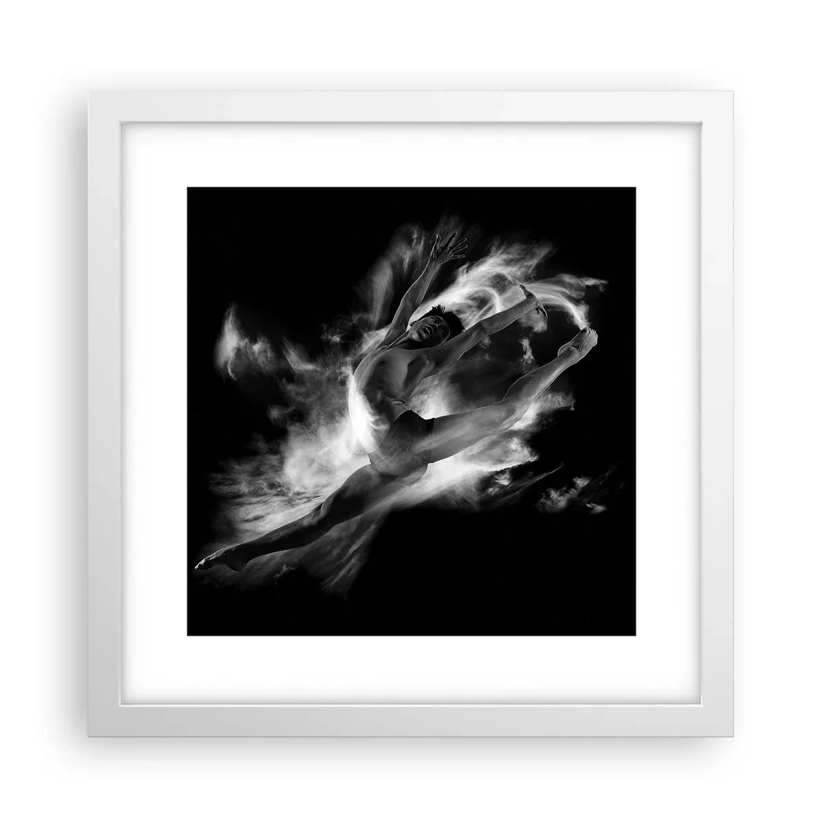 Plakát v bílém rámu - Zastaven za letu - 30x30 cm