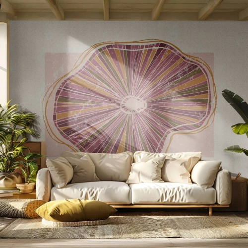 Fototapeta Samolepicí Deluxe Sticker - Radiální abstrakce - Boho, Minimalismus, Abstrakce - 350x256 cm