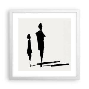 Plakát v bílém rámu - Určitě spolu? - 40x40 cm