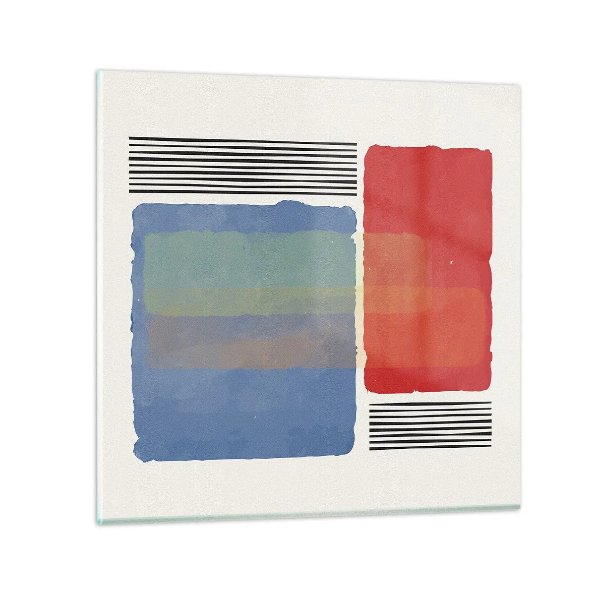 Obraz na skle - Duch a písmeno geometrie - 50x50 cm