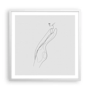 Plakát v bílém rámu - Pouze slib - 60x60 cm