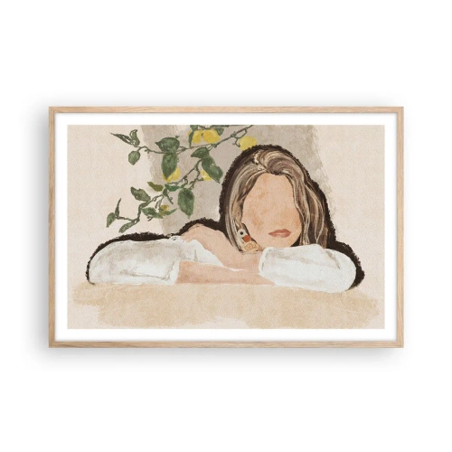 Plakát v rámu světlý dub - Krasavice z jihu - 91x61 cm