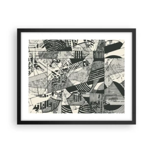 Plakát v černém rámu - Dynamika současnosti - 50x40 cm