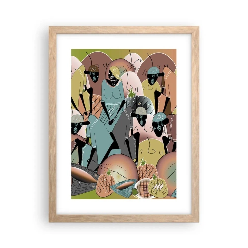 Plakát v rámu světlý dub - Blíží se velký svátek - 30x40 cm