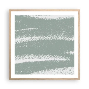 Plakát v rámu světlý dub - Abstrakce v zimním stylu - 60x60 cm