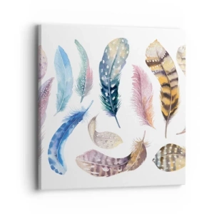 Obraz na plátně - Lehké, strakaté a vícebarevné - 40x40 cm