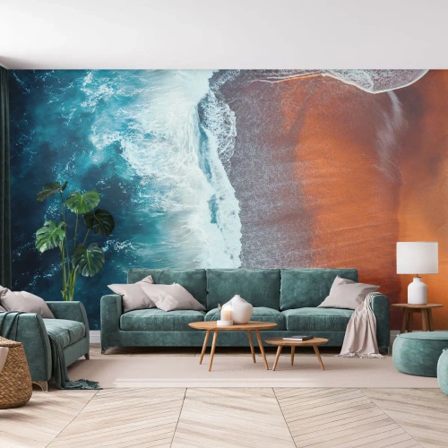 Fototapeta Premium Sand - Dotek oceánu - Pláž, Moře, Voda - 500x350 cm