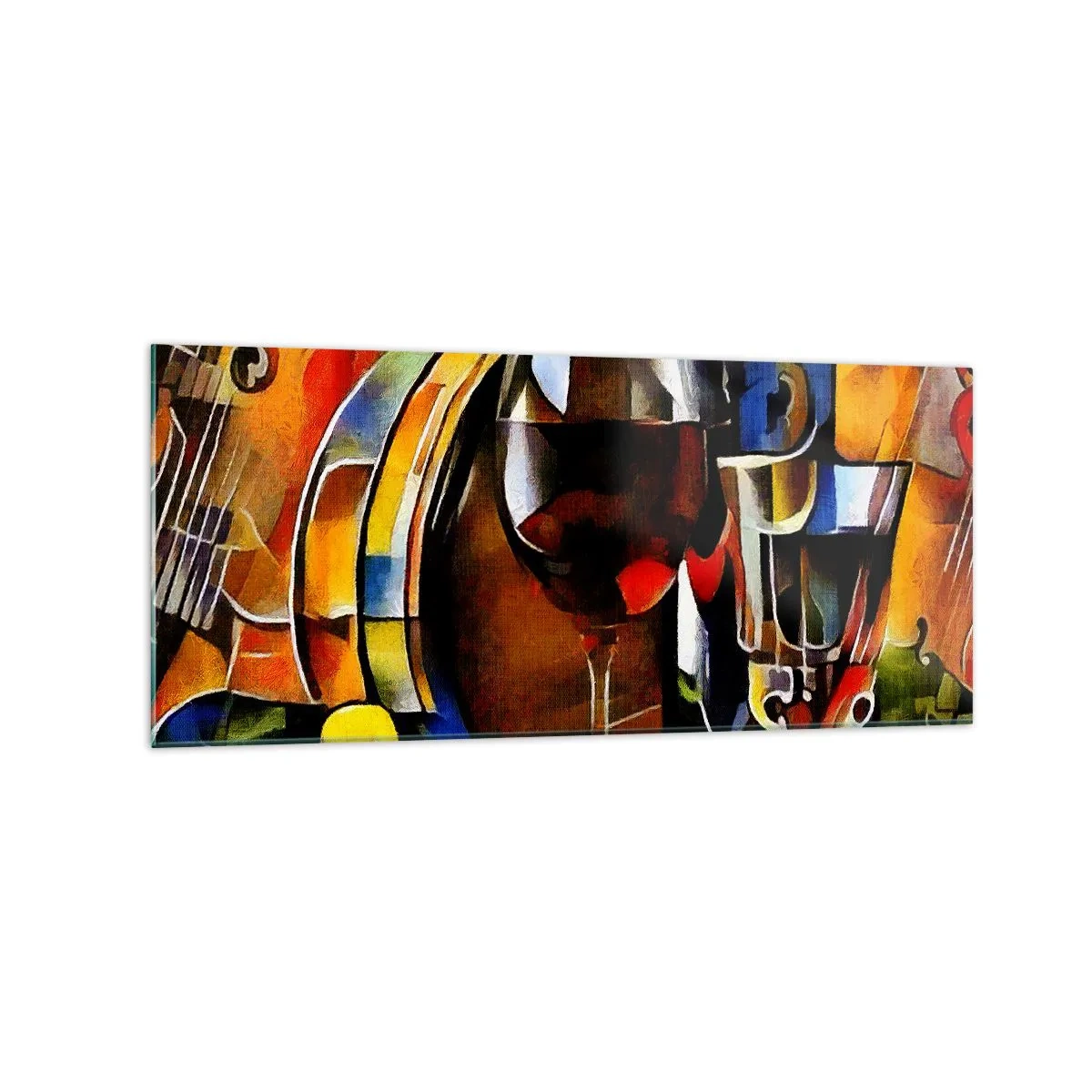 Obraz na skle - I svět dostává barvy - 120x50 cm