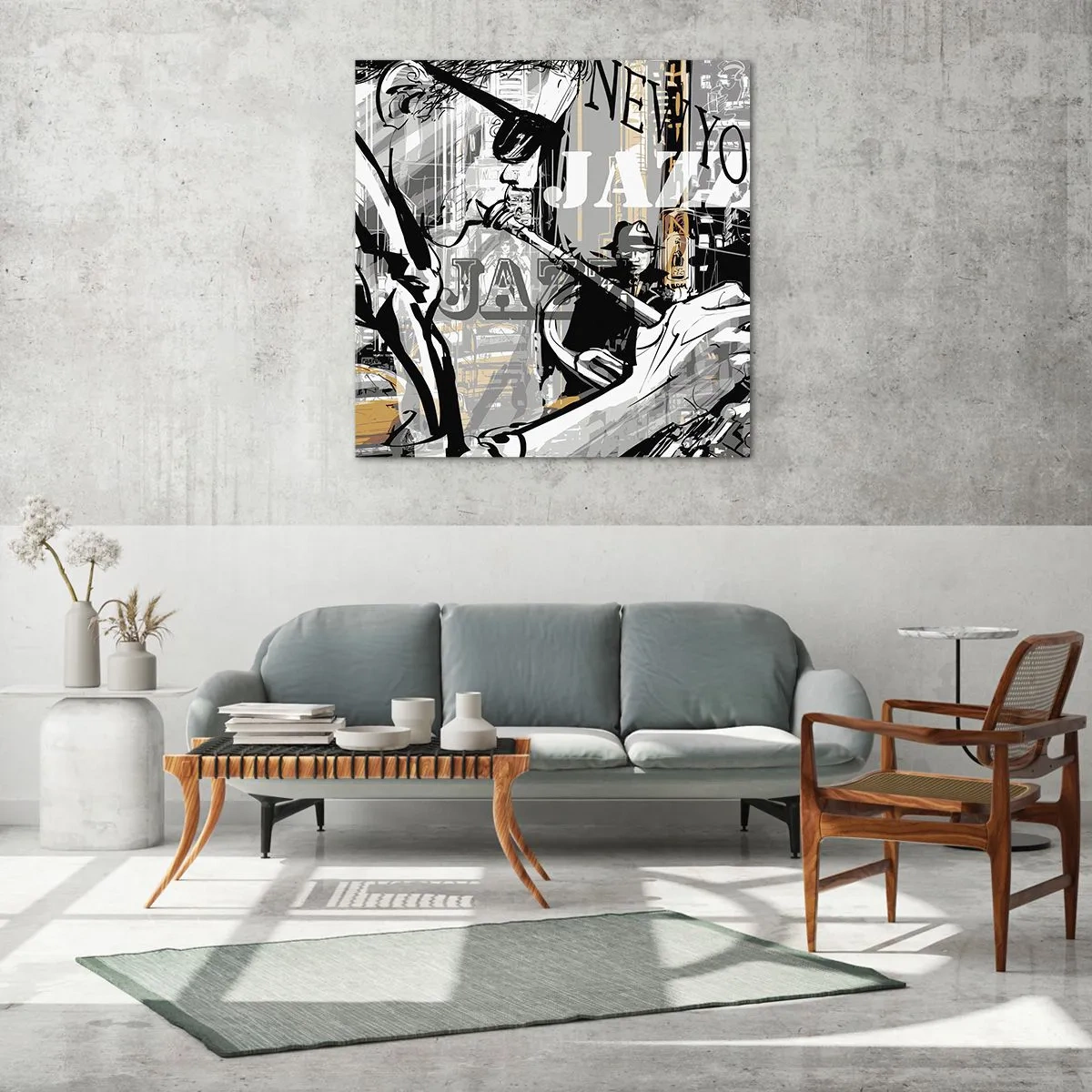 Obraz na skle - V rytmu New Yorku - 30x30 cm