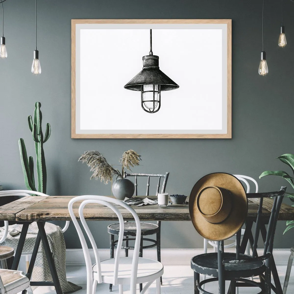 Plakát v rámu světlý dub - Jako před lety… - 100x70 cm