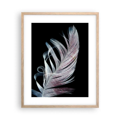 Plakát v rámu světlý dub - Přemýšlejte o dotyku - 40x50 cm