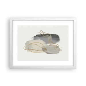 Plakát v bílém rámu - Trvání a pohyb - 40x30 cm
