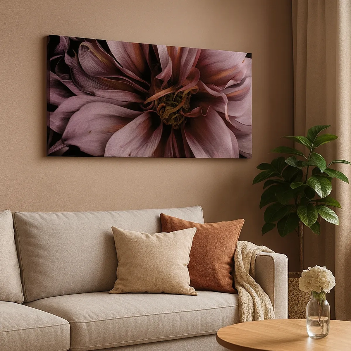 Obraz na plátně - Květinové srdce - 30x30 cm