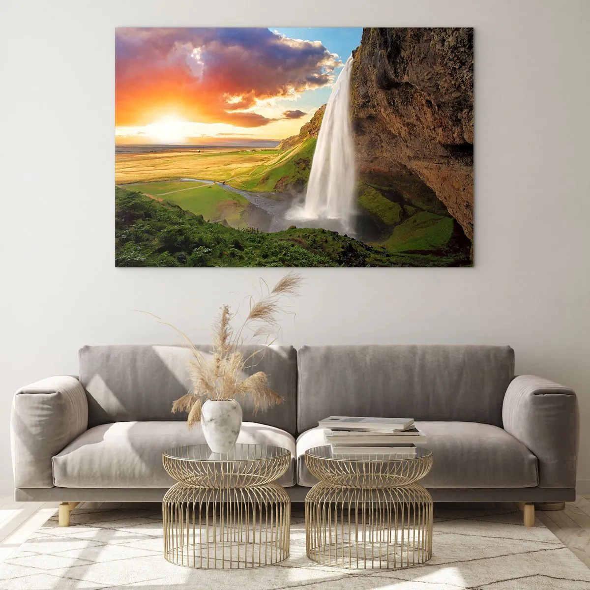 Obraz na skle - Vrchol islandského léta - 120x80 cm