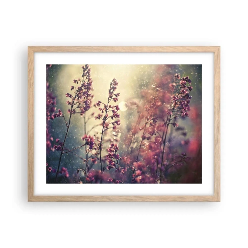 Plakát v rámu světlý dub - Tajná zahrada - 50x40 cm