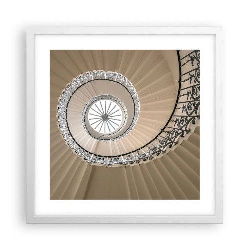 Plakát v bílém rámu - Uvnitř mušle - 40x40 cm