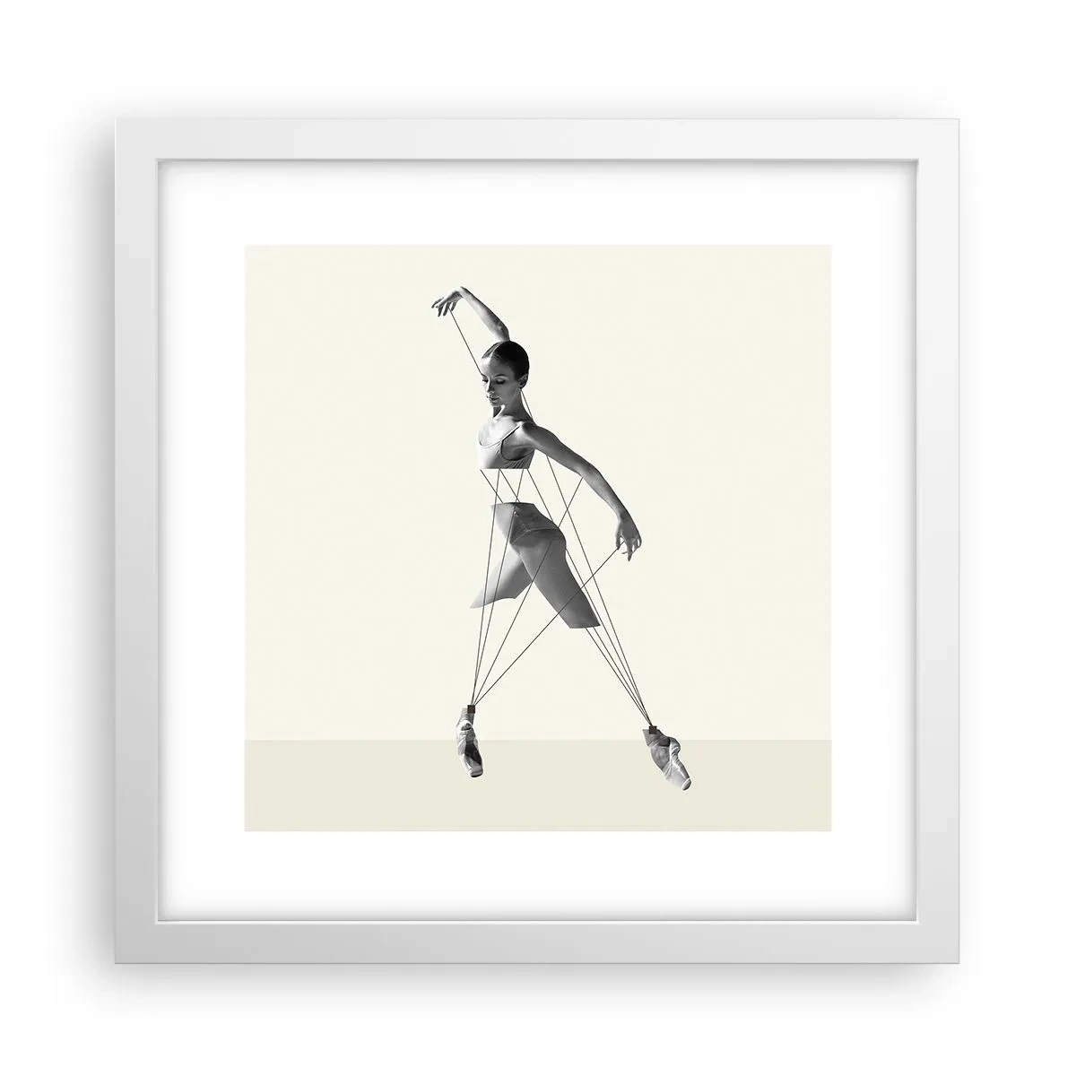 Plakát v bílém rámu - V divadle světa - 30x30 cm