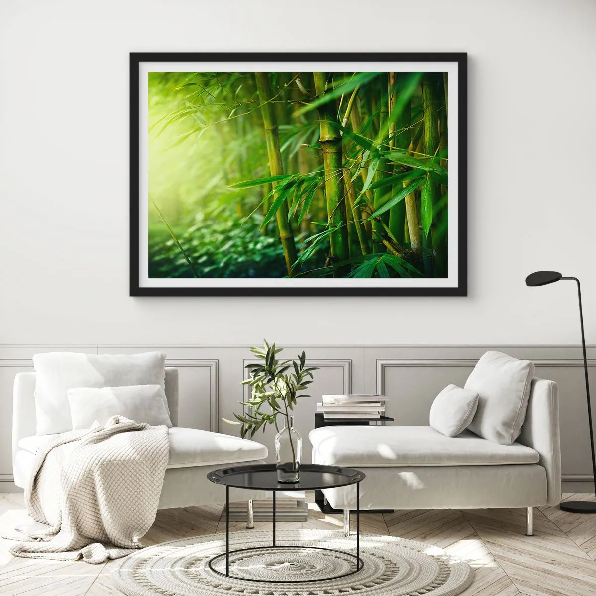 Plakát v černém rámu - Poznat samotnou zeleň - 91x61 cm