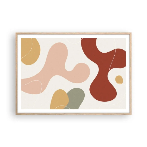 Plakát v rámu světlý dub - Klikyháky - 100x70 cm