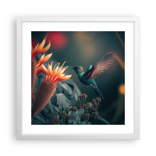 Plakát v bílém rámu - Skutečně pestrý život - 40x40 cm