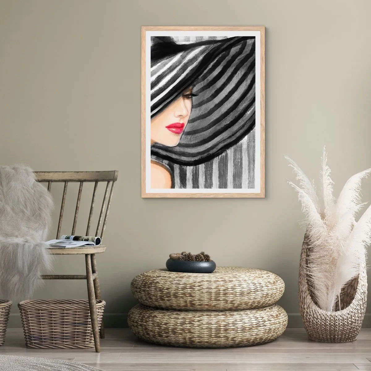 Plakát v rámu světlý dub - Kde tě hledat? - 61x91 cm
