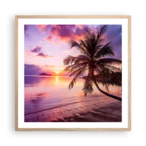 Plakát v rámu světlý dub - Blahobyt až po okraj - 60x60 cm