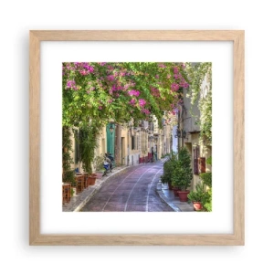 Plakát v rámu světlý dub - Kvetoucí zákoutí - 30x30 cm