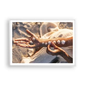 Plakát v bílém rámu - Krása na dosah - 100x70 cm
