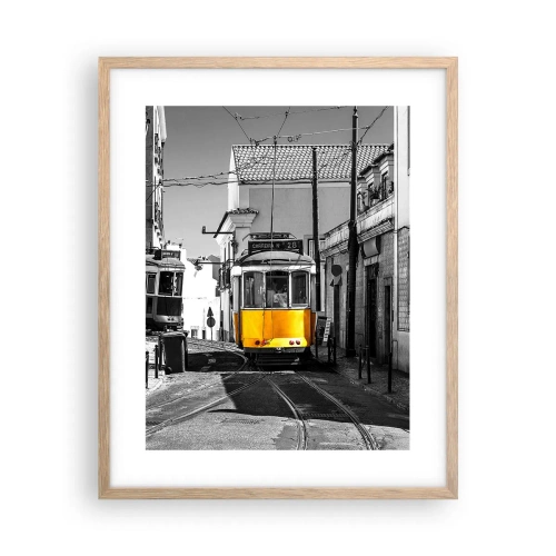 Plakát v rámu světlý dub - Duch Lisabonu - 40x50 cm