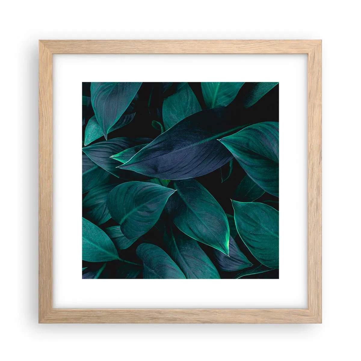 Plakát v rámu světlý dub - Zeleň sama o sobě - 30x30 cm