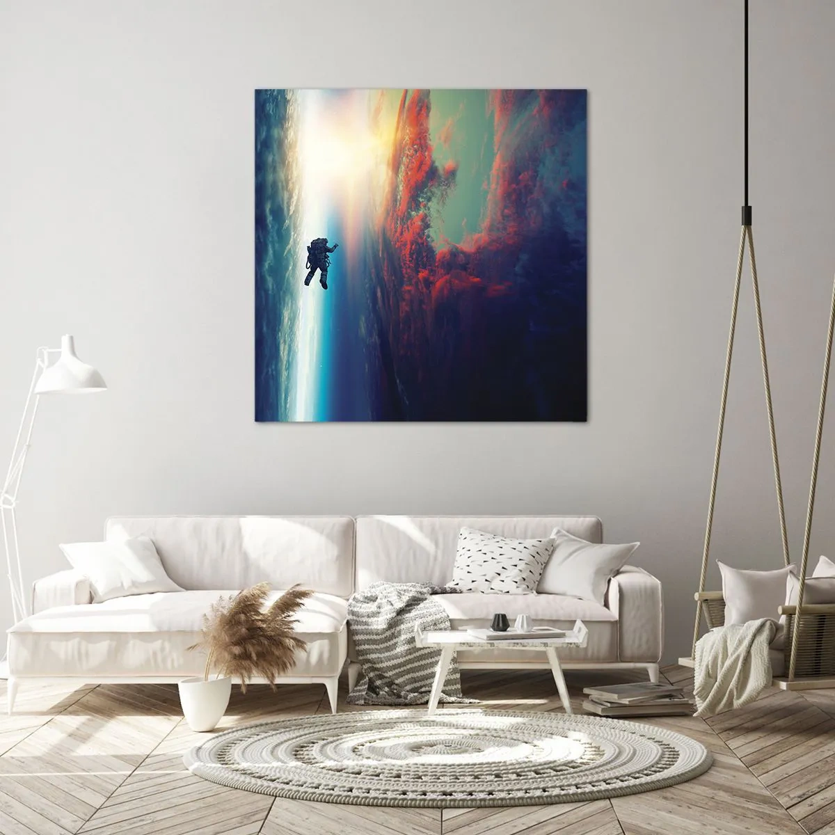 Obraz na plátně - Tváří v tvář vesmíru - 70x70 cm