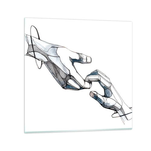 Obraz na skle - Dobré gesto - 30x30 cm